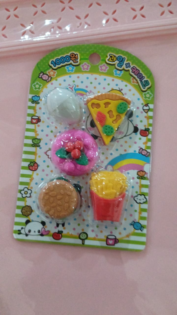 3D Food Shape Fancy & Stylish Colorful Erasers, Mini Eraser Creative Cute Novelty Eraser for Children Eraser Set for Return Gift, Birthday Party, School Prize(5 Pcs Set) 3D Food Shape Fancy & Stylish Colorful Erasers, Mini Eraser Creative Cute Novelty Eraser for Children Eraser Set for Return Gift, Birthday Party, School Prize(5 Pcs Set)